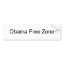 Obama Free Zone Bumper Stickers