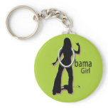 OBAMA GIRL GROOVY GREEN keychains