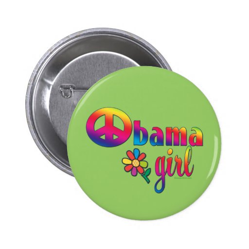 Obama Girl Pinback Buttons
