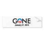 obama, GONE, January 21, 2013 Bumper Sticker bumper stickers
