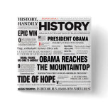 Obama Historic Headline Collage Button