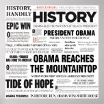 Obama: Historic Headline Collage Poster