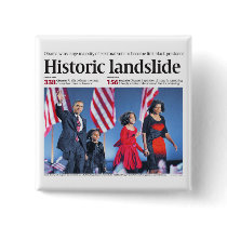 Obama: Historic Landslide Button