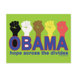 OBAMA HOPE ACROSS THE DIVIDES POSTCARDS