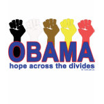OBAMA HOPE ACROSS THE DIVIDES t-shirts
