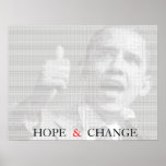Obama Hope & Change Ascii Art Poster posters