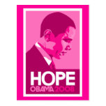 Obama - Hope Dark Pink Postcard