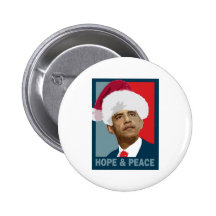 Obama Hope & Peace Button
