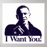 Obama I Want You! Poster posters