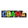 Obama in Colourful Bubbles Bumper Sticker