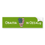 Obama In Offaly US Flag Irish Harp Bumper Sticker bumper stickers
