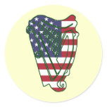 Obama In Offaly US Flag Irish Harp Stickers Sheet