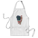 Obama In Offaly US Flag On Irish Harp Apron