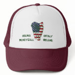 Obama In Offaly US Flag On Irish Harp Hat