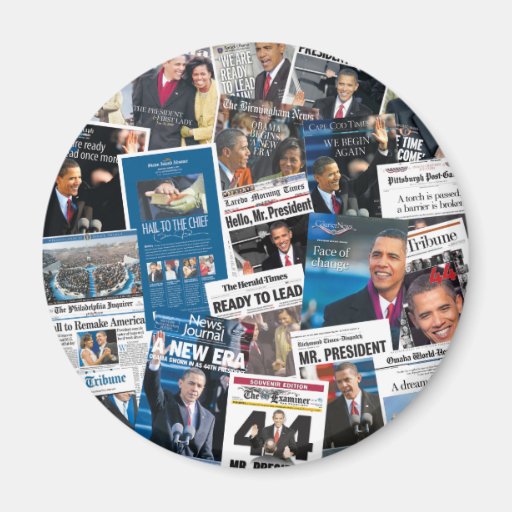 Obama Inauguration Newspaper Magnet