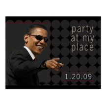Obama Inauguration Party Invite Postcards