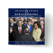 Obama Inauguration Photo Button