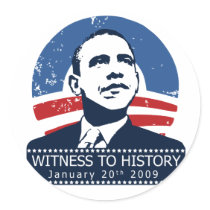 Obama Inauguration Round Sticker