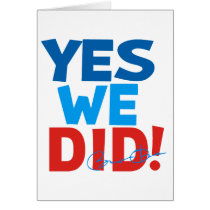Obama Inauguration 'Yes We Did' Cards