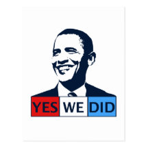 Obama Inauguration Yes We Did Postcard