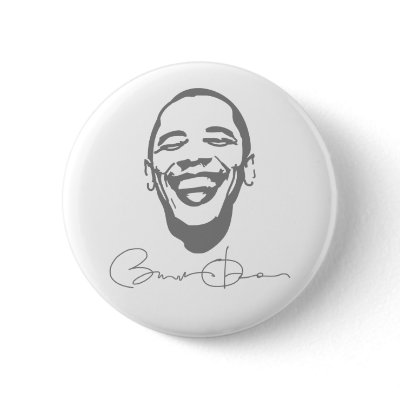 Obama Infectious Smile Signature Button by HarryTerry