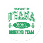 Obama Irish Drinking Team stickers