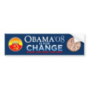 OBAMA IS FOR YOUR CHANGE Bumper Sticker bumper stickers