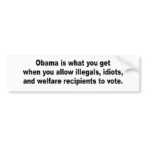 Obama is what you get when bumper stickers