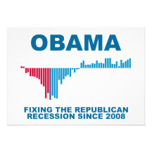 Obama Job Growth Graph Invitations