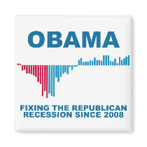 Obama Job Growth Graph Refrigerator Magnets