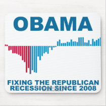 Obama Job Growth Graph Mousepads