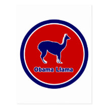 Obama Llama Postcard