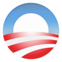 Obama Logo Round Sticker