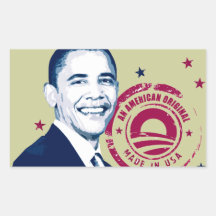 Obama - Made In USA Rectangle Stickers