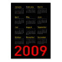 Obama Memorabilia - 2009 Pocket Calendar business cards