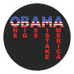 Obama Mistake 1 Round Stickers