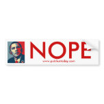 Obama Nope Bumper Sticker bumper stickers
