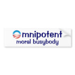 Obama - Omnipotent Moral Busybody bumper stickers