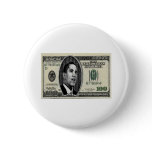 Obama on $100 bill buttons