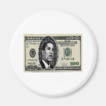 Obama on $100 bill magnets