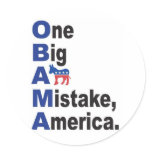 OBAMA - One Big Ass Mistake America Sticker