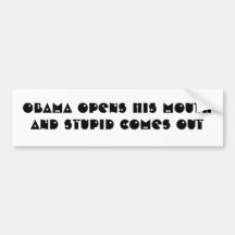 Obama Opens His Mouth Bumper Sticker