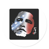 Obama Patriot Round Sticker