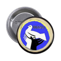 Obama Peace Dove Button