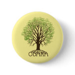 Obama Peace Tree Button