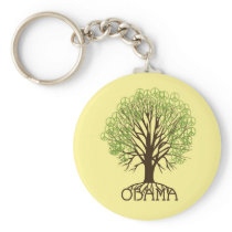 Obama Peace Tree Keychain