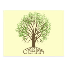 Obama Peace Tree Postcards