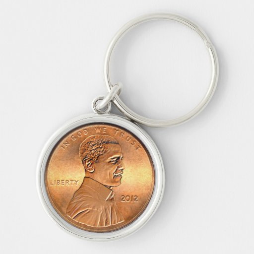 Obama Penny 2012 Keychain