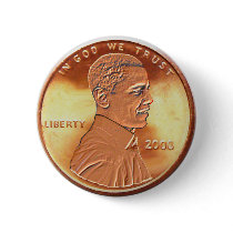 Obama Penny Button