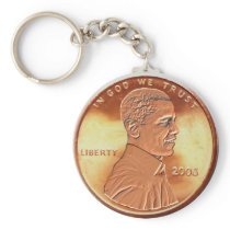 Obama Penny Keychain